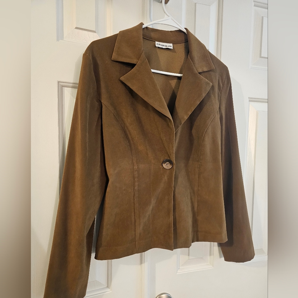 Brown suede blazer
